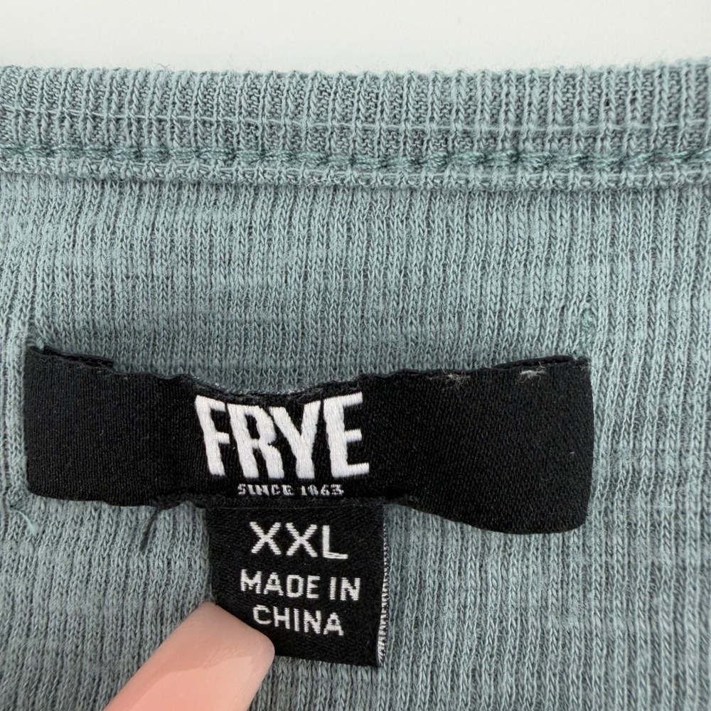 FRYE & Co Maxi Dress Slate Blue Ribbed Knit Button whimsy Plus Womens XXL - Picture 2 of 8